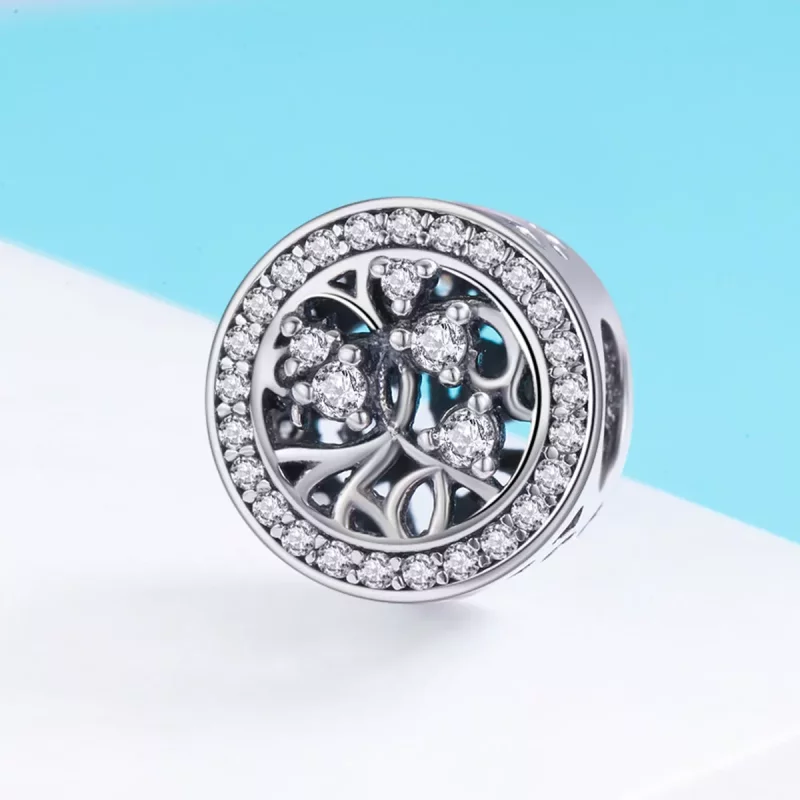 (imagen para) Charm estilo Pandora de plata con árbol de la vida - SCC616 - Ver 3