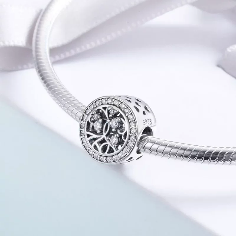 (imagen para) Charm estilo Pandora de plata con árbol de la vida - SCC616 - Ver 4