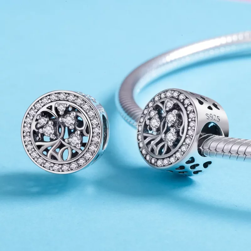 (imagen para) Charm estilo Pandora de plata con árbol de la vida - SCC616 - Ver 5