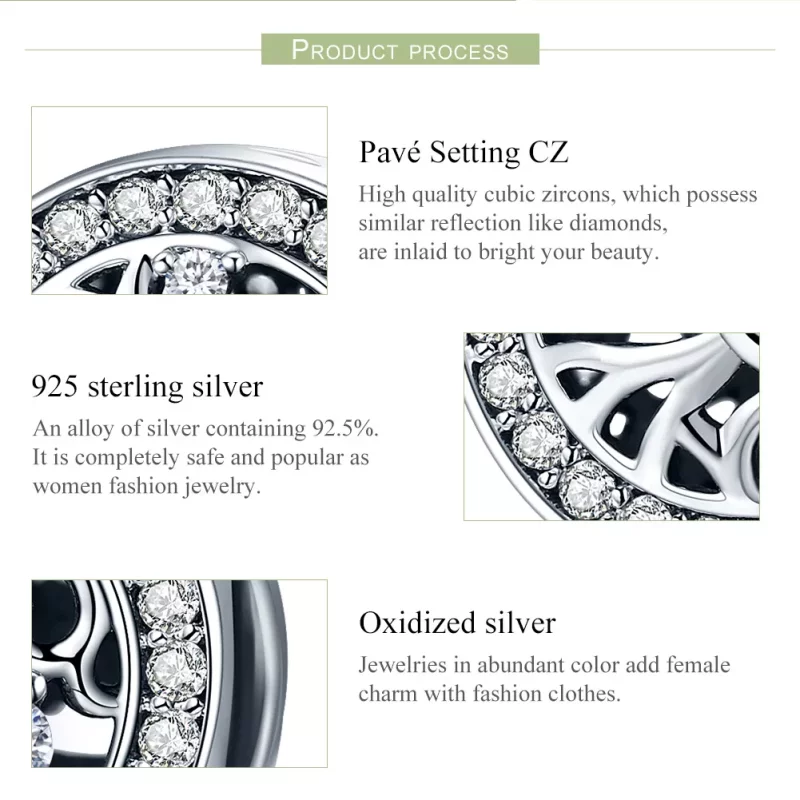 (imagen para) Charm estilo Pandora de plata con árbol de la vida - SCC616 - Ver 7
