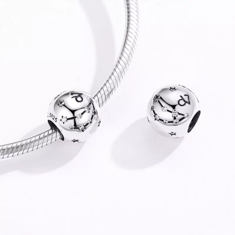 (imagen para) Charm estilo Pandora de plata con signo de Capricornio - SCC1218-10 - Ver 4