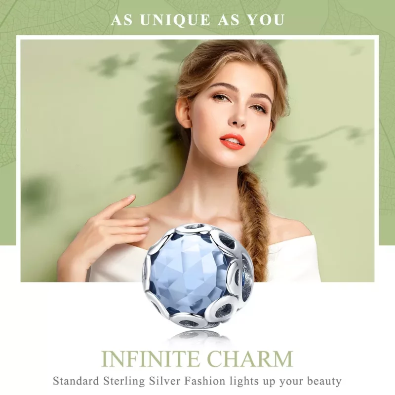 (imagen para) Charm estilo Pandora de plata con símbolo infinito - SCC755 - Ver 6