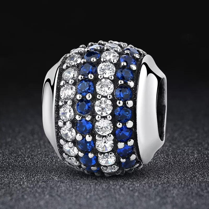 (imagen para) Charm estilo Pandora de plata con tonos azules de la costa - SCC104 - Ver 5