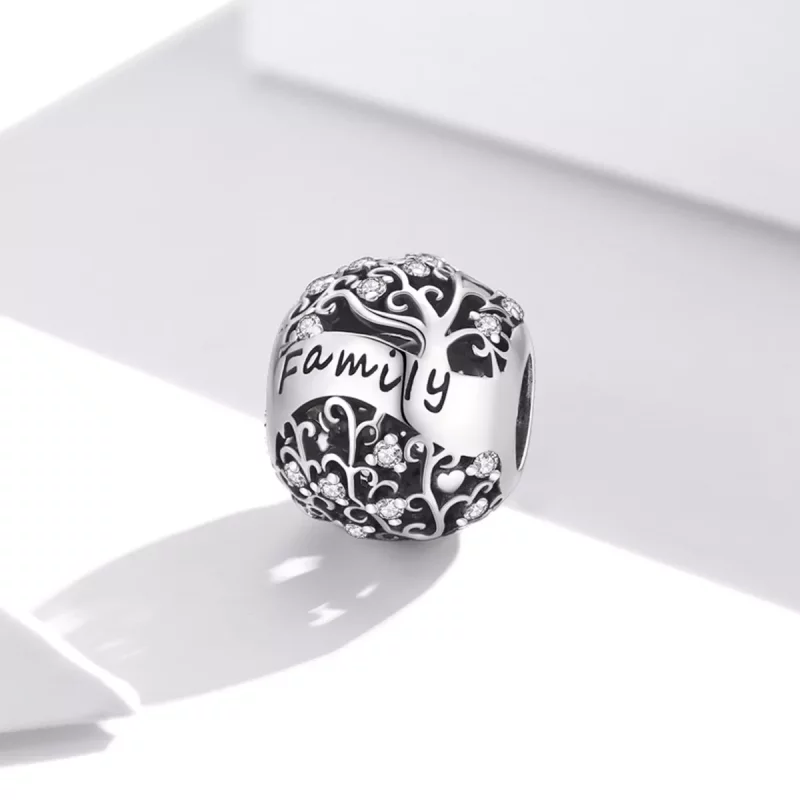 (imagen para) Charm estilo Pandora de árbol familiar - BSC489 - Ver 2