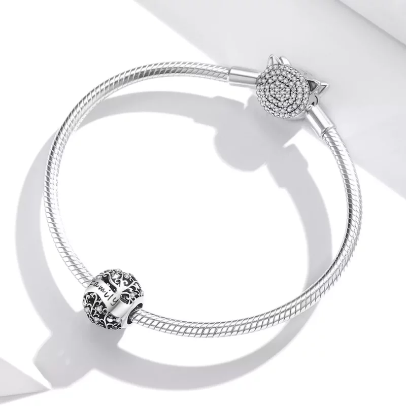 (imagen para) Charm estilo Pandora de árbol familiar - BSC489 - Ver 3