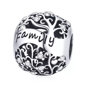 (imagen para) Charm estilo Pandora de árbol familiar - BSC489