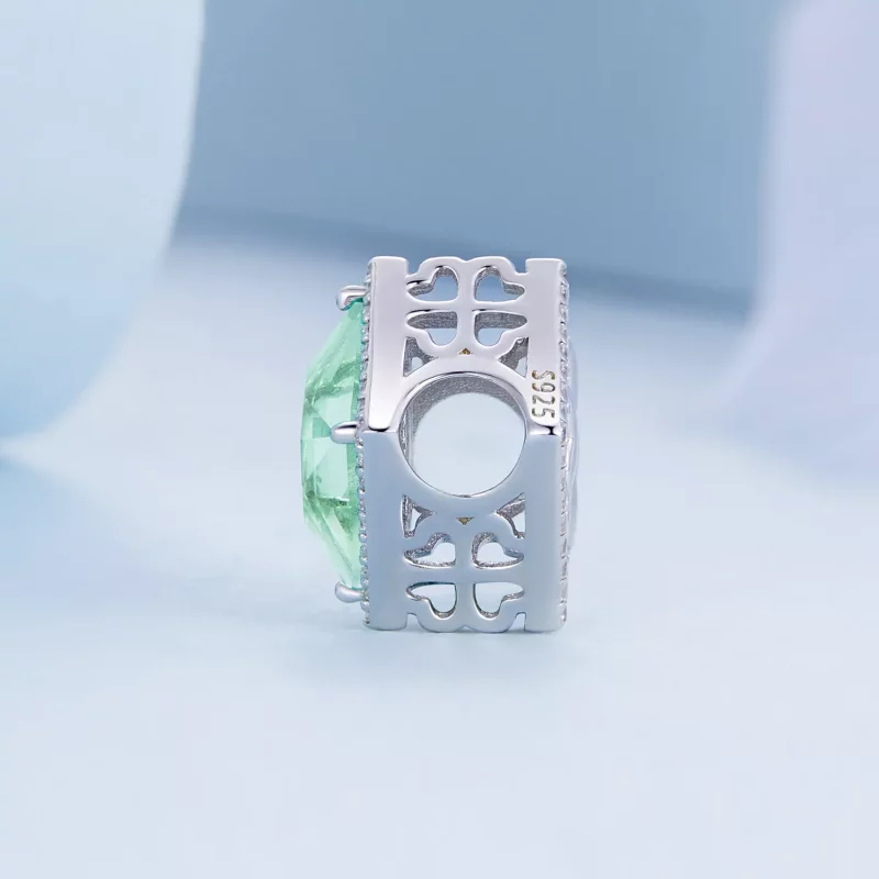(imagen para) Charm estilo Pandora de trébol de cuatro hojas - BSC667 - Ver 3