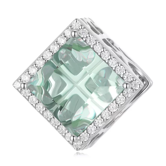 (imagen para) Charm estilo Pandora de trébol de cuatro hojas - BSC667