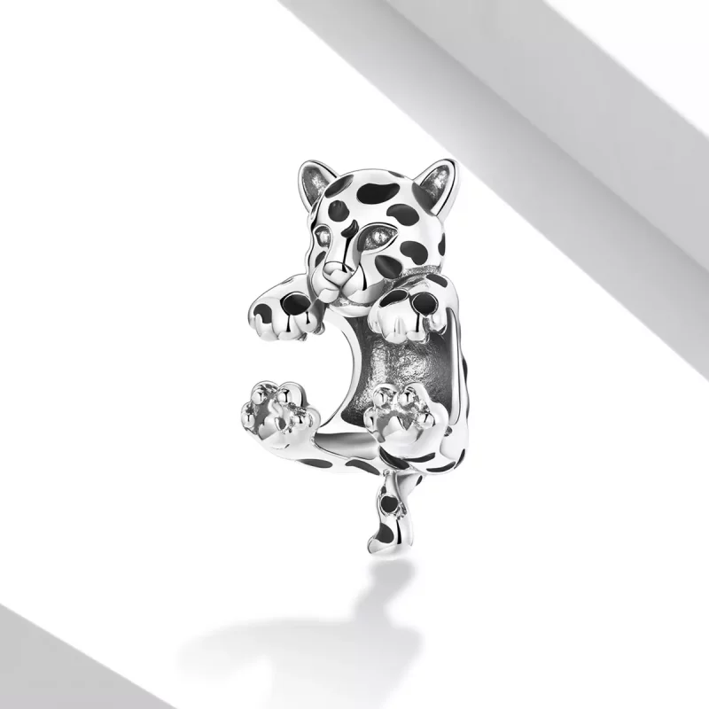 (imagen para) Charm estilo Pandora divertido de pequeño guepardo - BSC556 - Ver 2