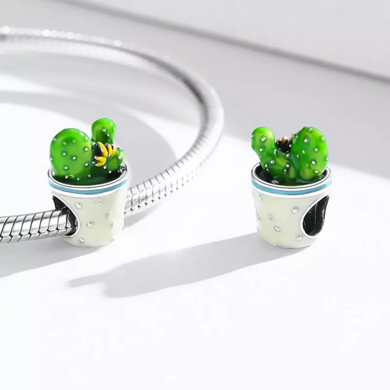 (imagen para) Charm estilo Pandora en forma de maceta de cactus - SCC2019 - Ver 4