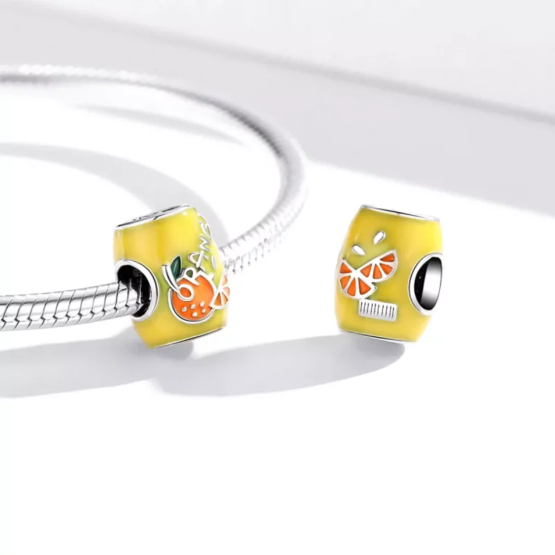 (imagen para) Charm estilo Pandora en miniatura de jugo de naranja - SCC1948 - Ver 3