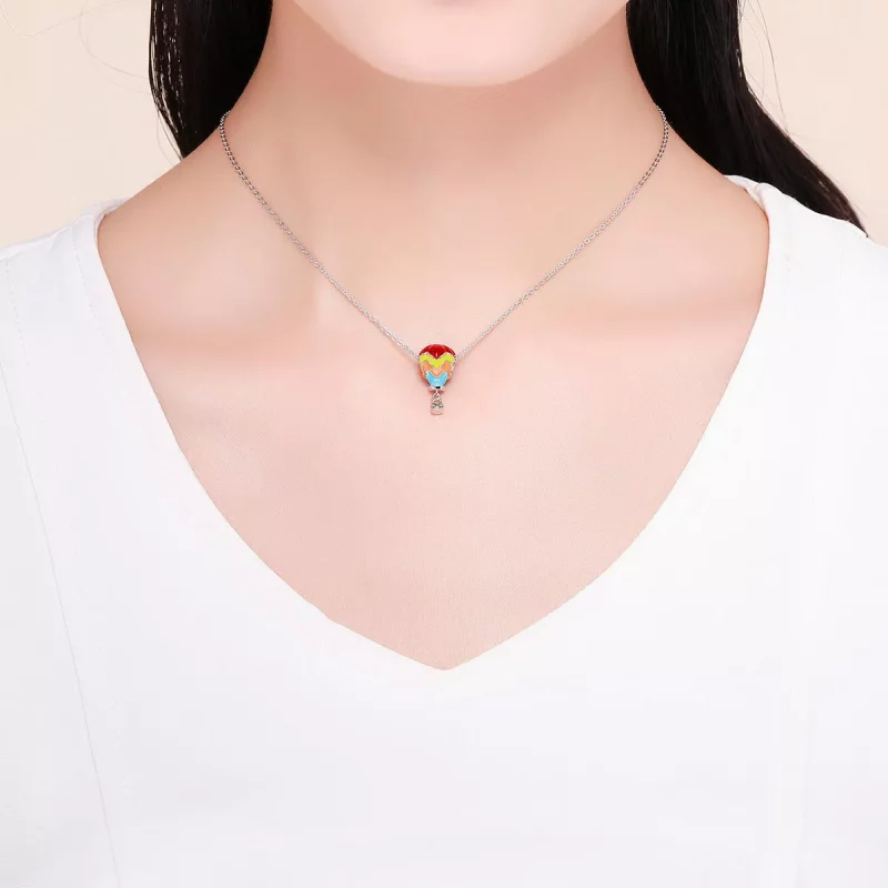 (imagen para) Charm estilo Pandora en plata con diseño de globos aerostáticos turcos - SCC867 - Ver 5