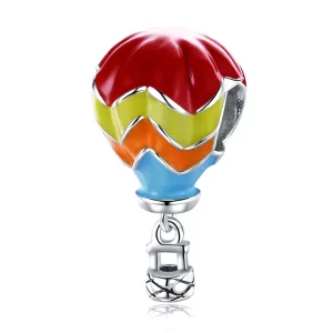 (imagen para) Charm estilo Pandora en plata con diseño de globos aerostáticos turcos - SCC867