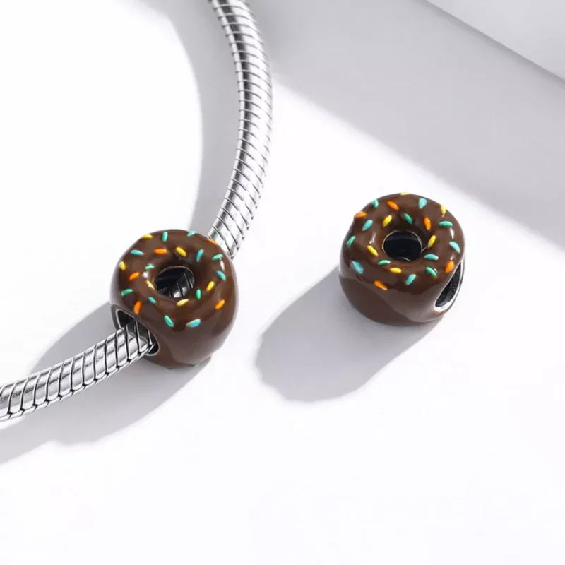 (imagen para) Charm estilo Pandora en plata con forma de rosquilla - SCC1820 - Ver 4
