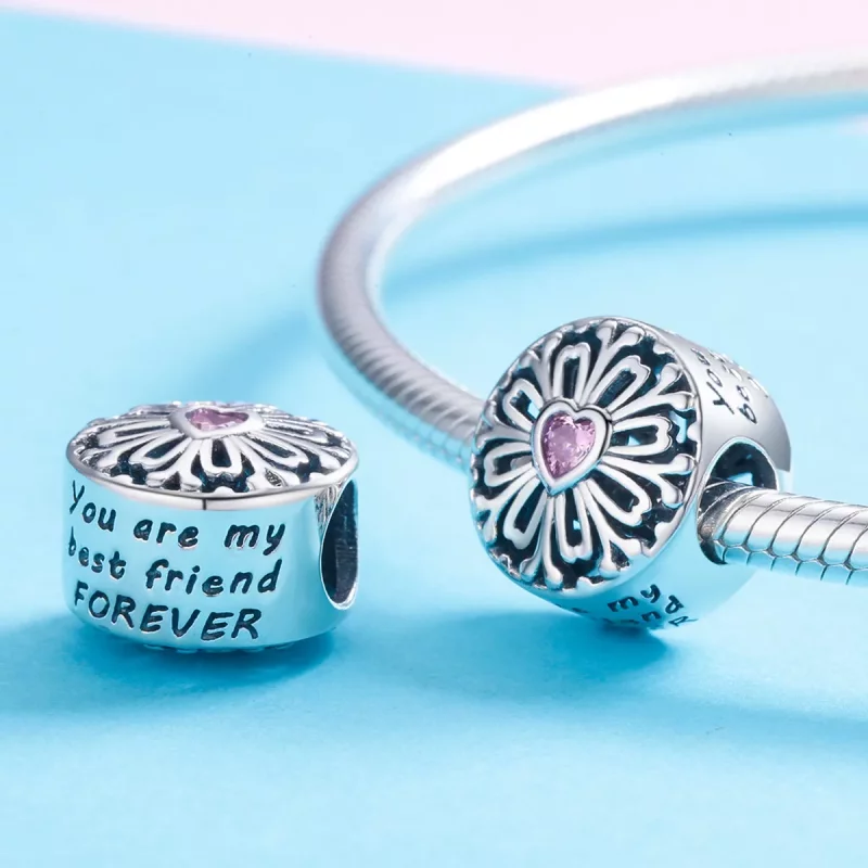 (imagen para) Charm estilo Pandora Flor de la Amistad - SCC740 - Ver 4