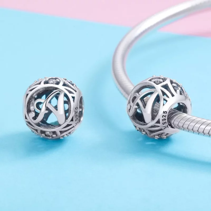 (imagen para) Charm estilo Pandora letra-A - SCC738-A - Ver 3