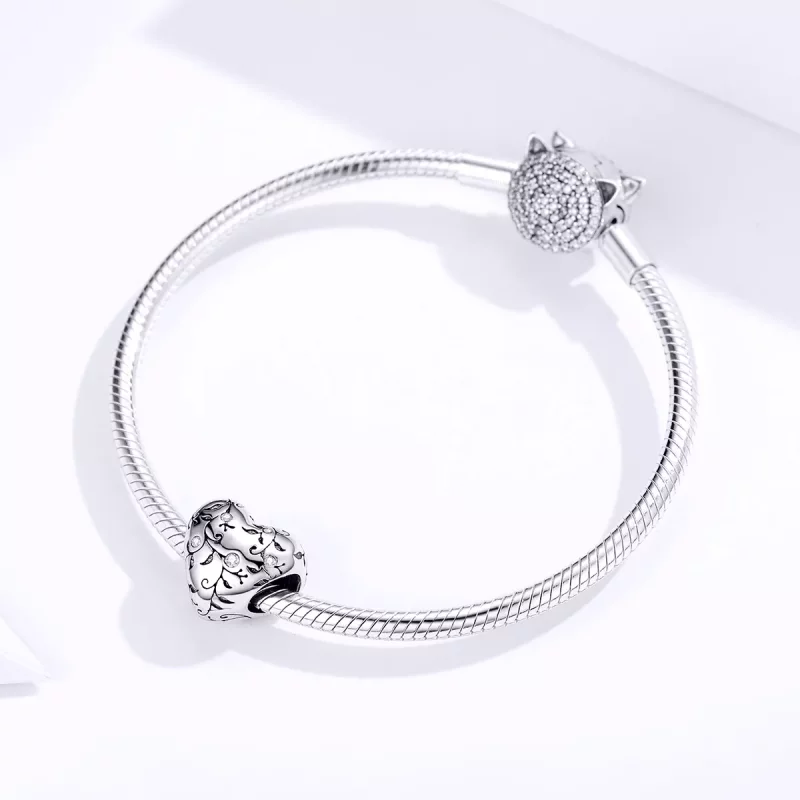 (imagen para) Charm estilo Pandora plateado con diseños retro - SCC1323 - Ver 3