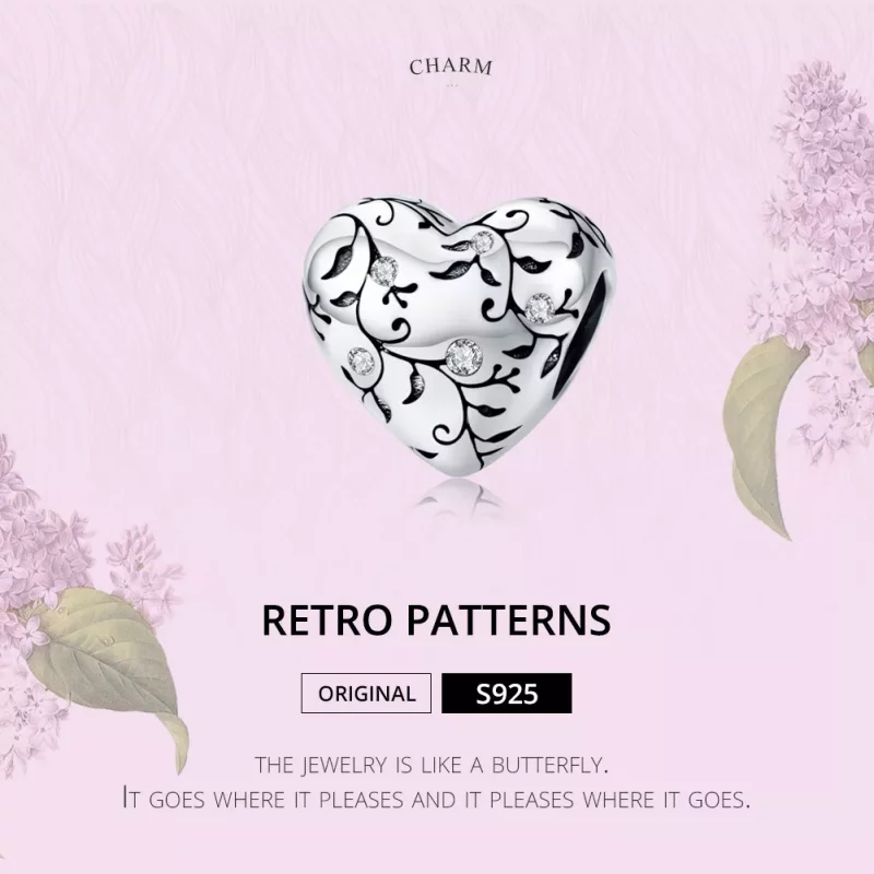 (imagen para) Charm estilo Pandora plateado con diseños retro - SCC1323 - Ver 6