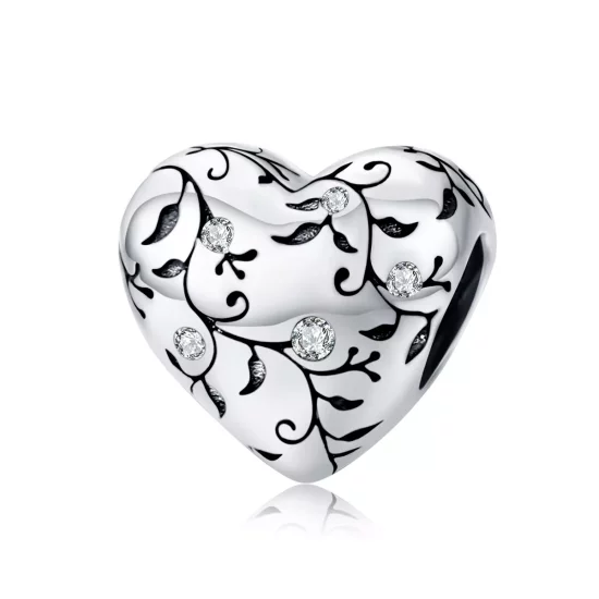 (imagen para) Charm estilo Pandora plateado con diseños retro - SCC1323
