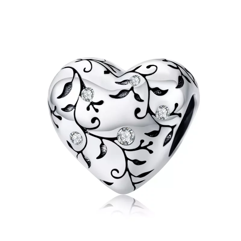 (imagen para) Charm estilo Pandora plateado con diseños retro - SCC1323