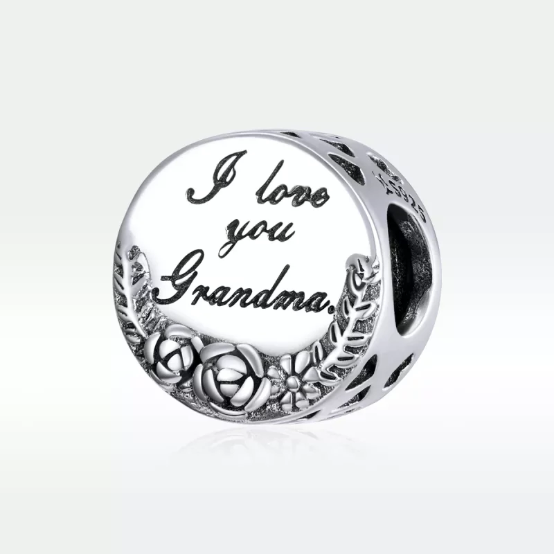 (imagen para) Charm estilo Pandora plateado "Te quiero Abuela Gigi" - SCC1762 - Ver 5