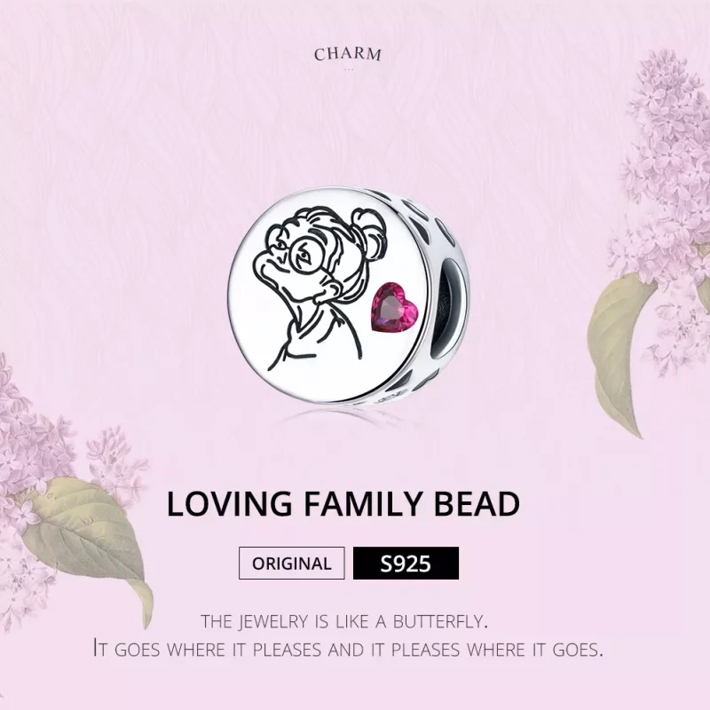 (imagen para) Charm estilo Pandora plateado "Te quiero Abuela Gigi" - SCC1762 - Ver 6