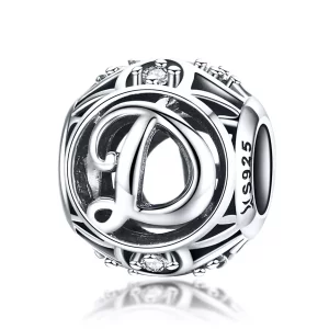 Charm Letra D estilo Pandora - SCC738-D (imagen para) Charm Letra D estilo Pandora - SCC738-D