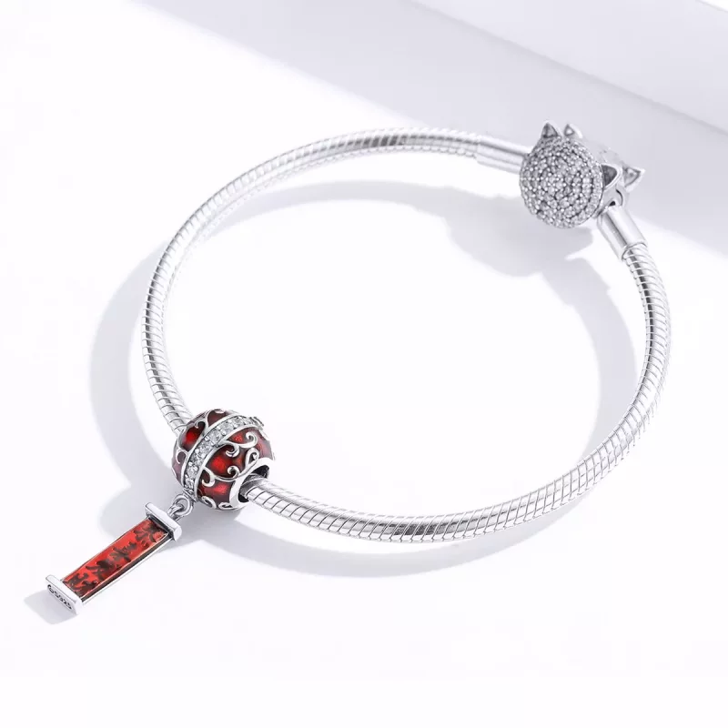 (imagen para) Charm Linterna de Plata Estilo Pandora - BSC134 - Ver 2