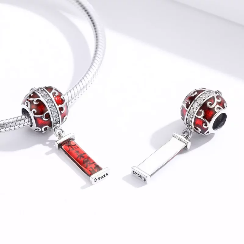 (imagen para) Charm Linterna de Plata Estilo Pandora - BSC134 - Ver 4