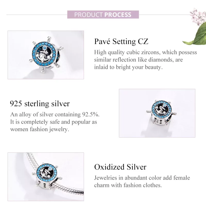 (imagen para) Charm marítimo de plata con estilo Pandora - SCC1200 - Ver 4