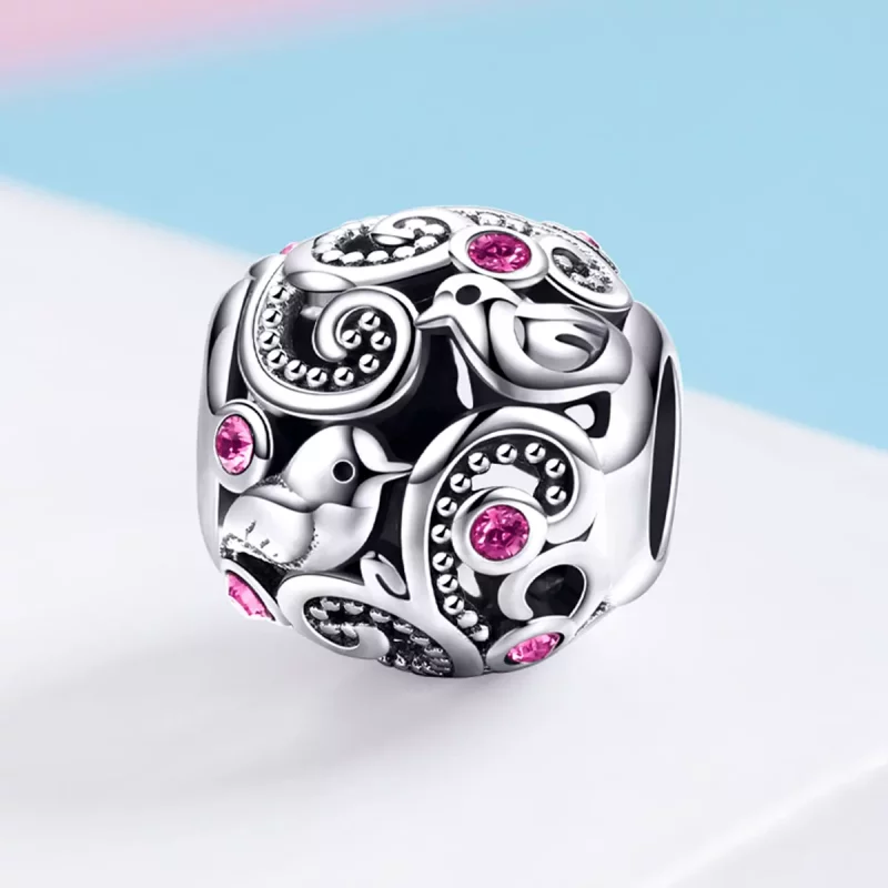 (imagen para) Charm Messenger de Amor en Plata Estilo Pandora - SCC1014 - Ver 2