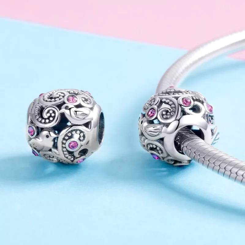 (imagen para) Charm Messenger de Amor en Plata Estilo Pandora - SCC1014 - Ver 4