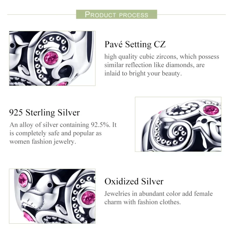 (imagen para) Charm Messenger de Amor en Plata Estilo Pandora - SCC1014 - Ver 6
