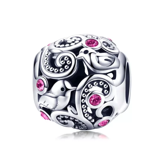 (imagen para) Charm Messenger de Amor en Plata Estilo Pandora - SCC1014