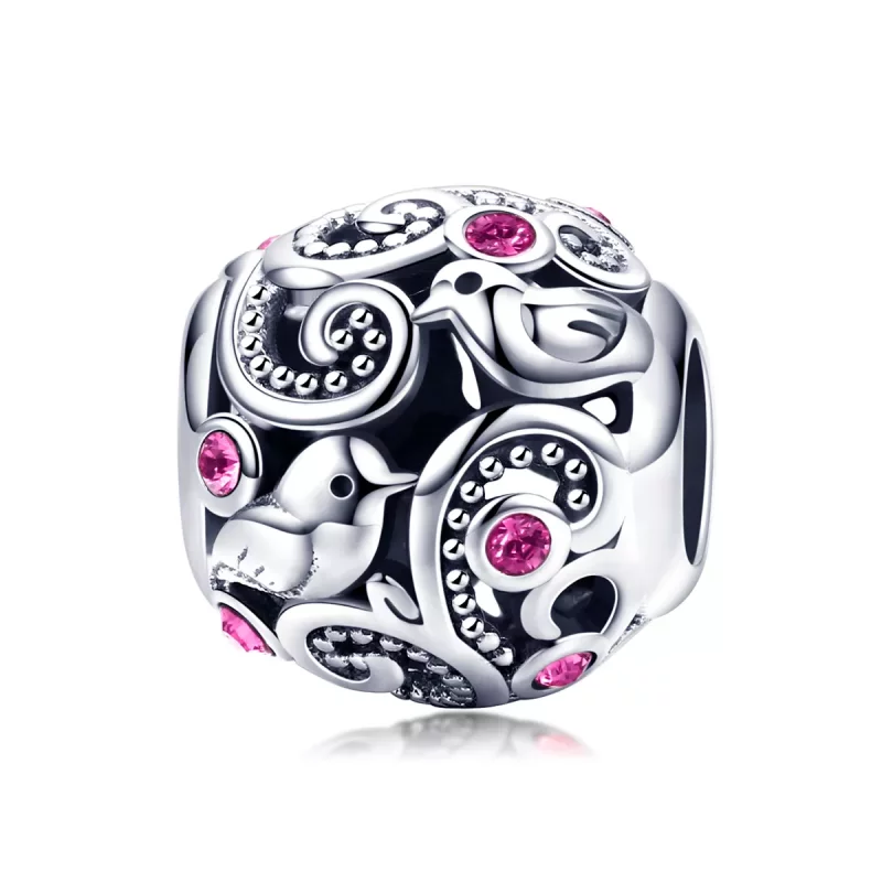 (imagen para) Charm Messenger de Amor en Plata Estilo Pandora - SCC1014