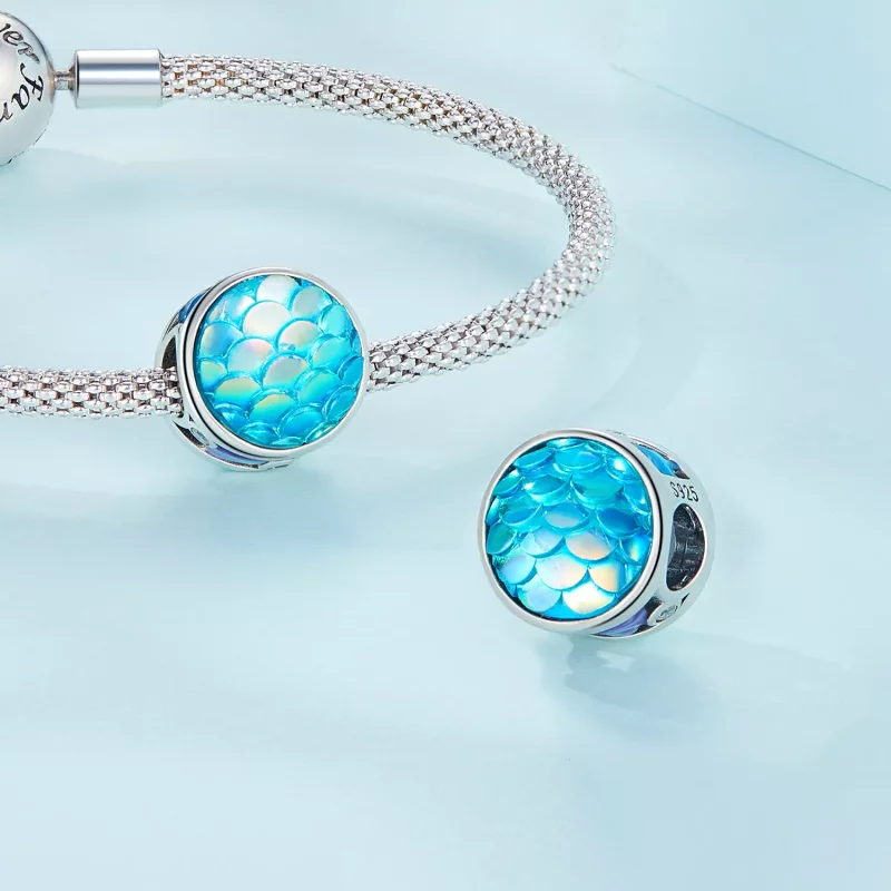 (imagen para) Charm Pandora con estilo de escamas de pez - SCC2412 - Ver 4