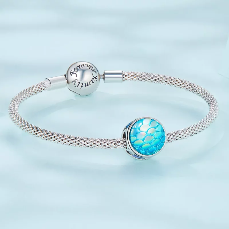 (imagen para) Charm Pandora con estilo de escamas de pez - SCC2412 - Ver 5