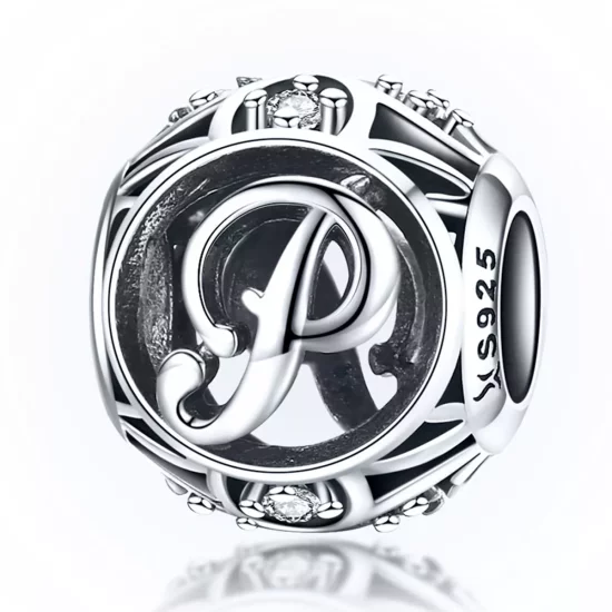 (imagen para) Charm Pandora con estilo de letra P - SCC738-P
