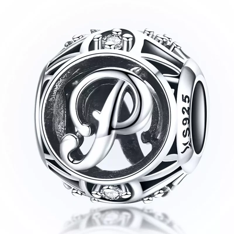 (imagen para) Charm Pandora con estilo de letra P - SCC738-P