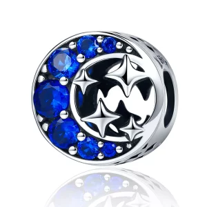 (imagen para) Charm Pandora de Estilo Plata con Estrella y Luna Mítica - SCC184