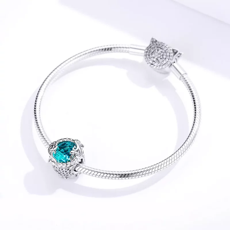 (imagen para) Charm Pandora de estilo plateado "Jardín Secreto" - BSC105 - Ver 3