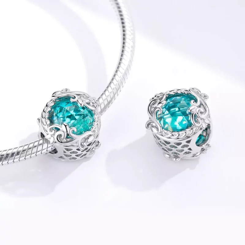 (imagen para) Charm Pandora de estilo plateado "Jardín Secreto" - BSC105 - Ver 4