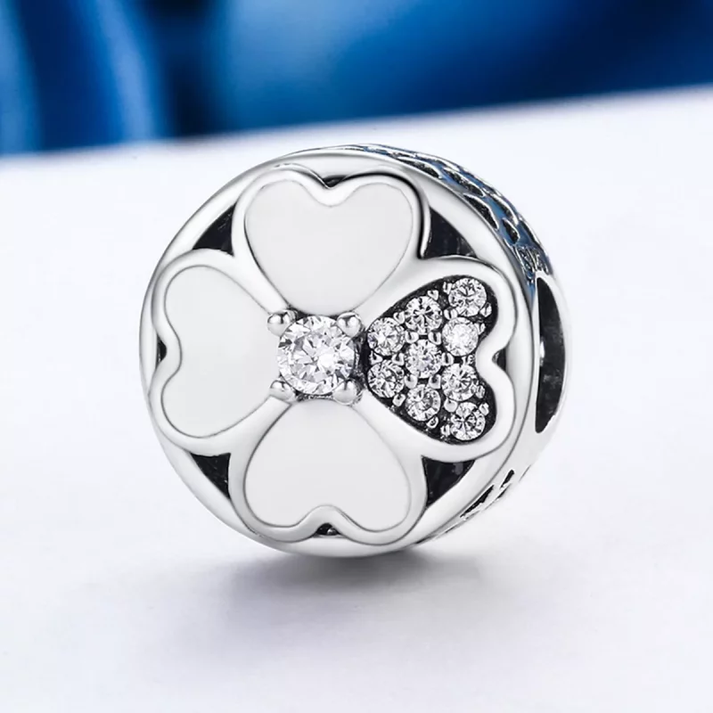 (imagen para) Charm Pandora de plata con estilo de pétalos felices - SCC250 - Ver 3