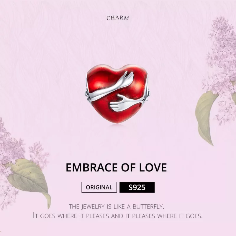 (imagen para) Charm Pandora de Plata Estilo Amor y Abrazos - SCC1847 - Ver 7