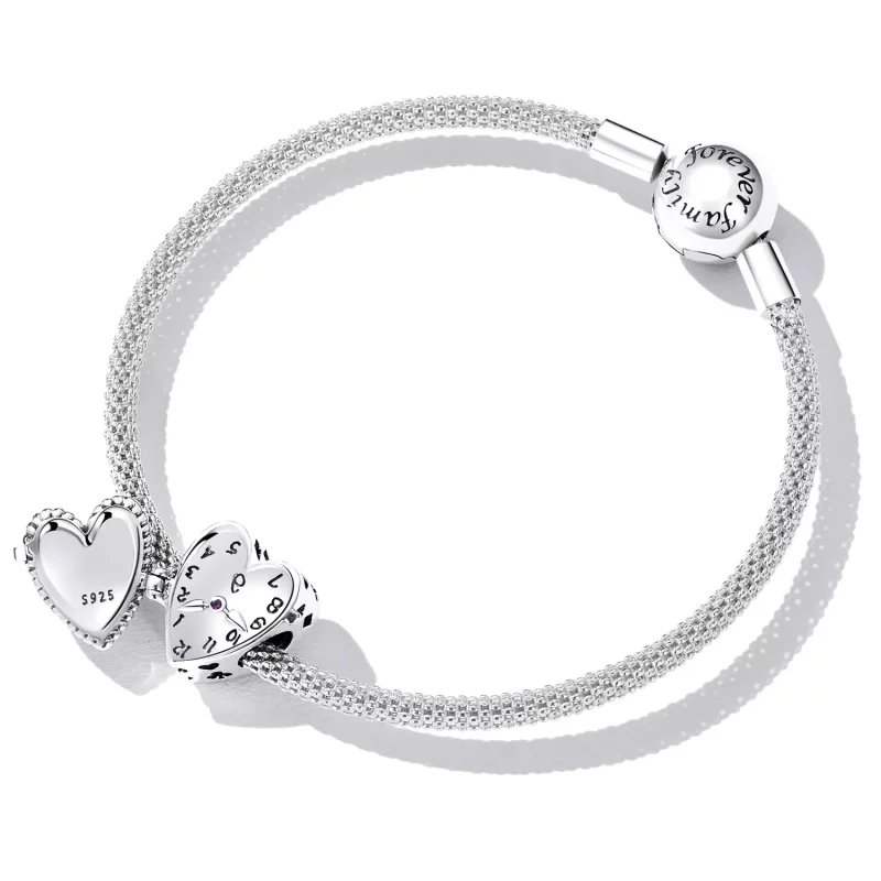 (imagen para) Charm Pandora en estilo de reloj de amor - SCC2245 - Ver 5
