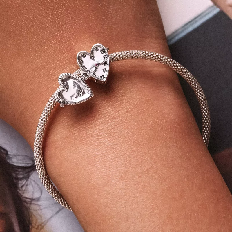 (imagen para) Charm Pandora en estilo de reloj de amor - SCC2245 - Ver 7