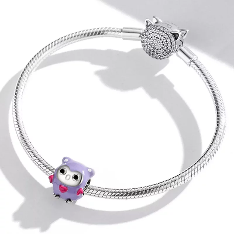 (imagen para) Charm Pandora Estilo Búho Divertido - SCC1932 - Ver 3