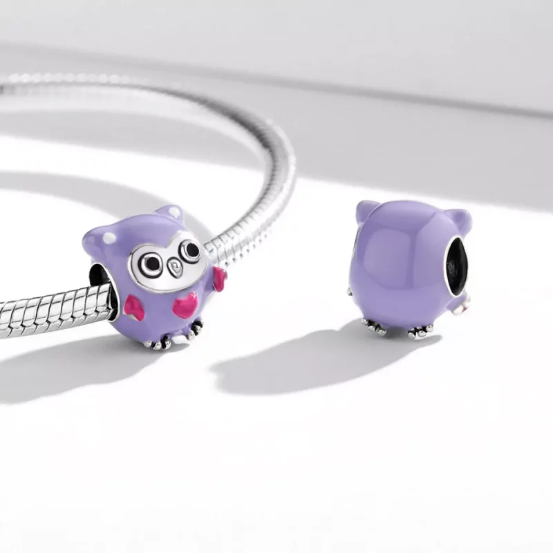 (imagen para) Charm Pandora Estilo Búho Divertido - SCC1932 - Ver 4