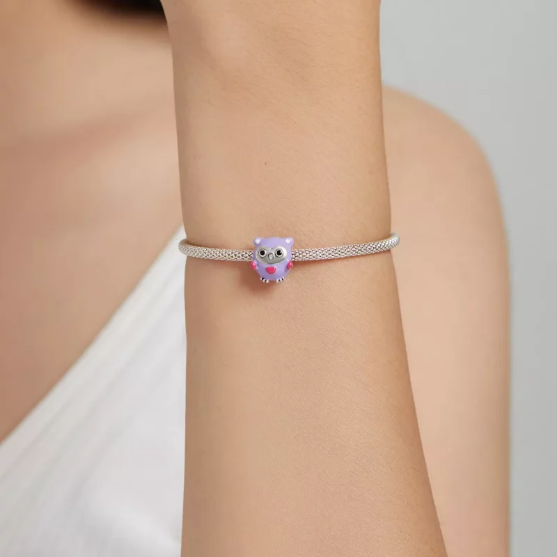 (imagen para) Charm Pandora Estilo Búho Divertido - SCC1932 - Ver 5