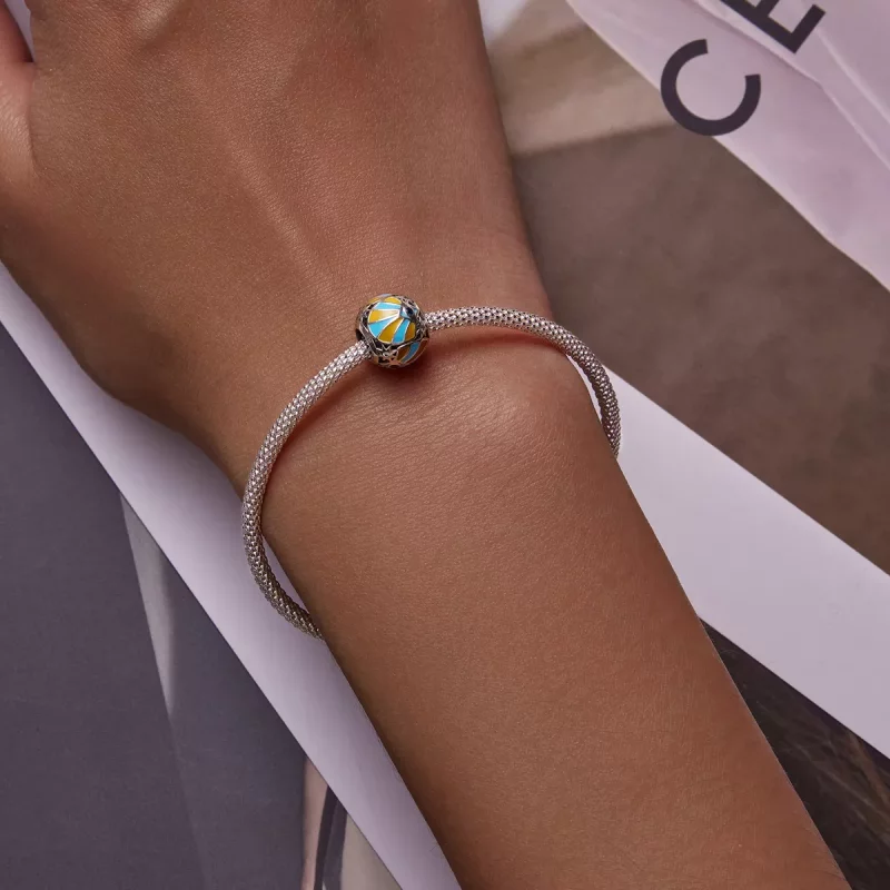 (imagen para) Charm Pandora estilo de hombre con ojos de estrella de colores contrastantes - S - Ver 6